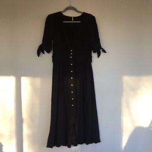 Free People Love of My Life Black Midi Dress GUC